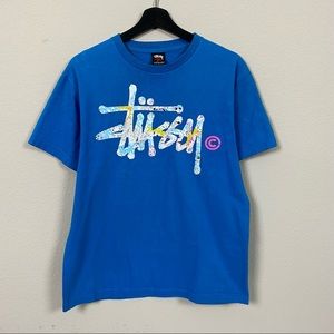 Vintage Stussy Logo Paint Splatter Tee